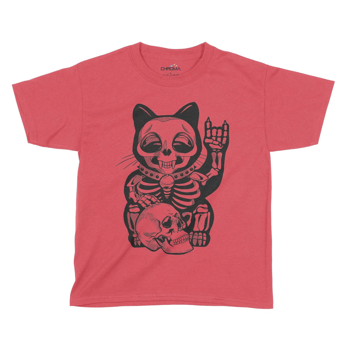 Demon Kitten Halloween Kids T-Shirt | Premium Halloween Clothing Chroma Clothing