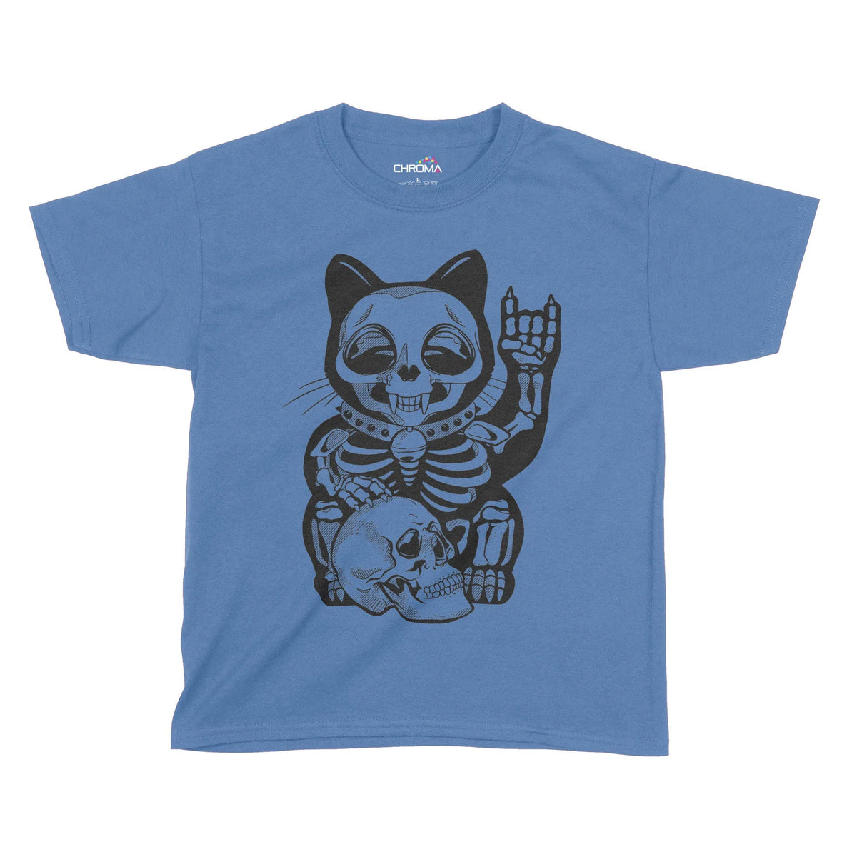 Demon Kitten Halloween Kids T-Shirt | Premium Halloween Clothing Chroma Clothing