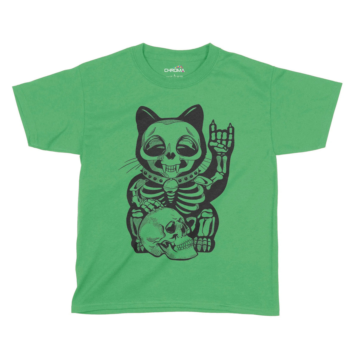 Demon Kitten Halloween Kids T-Shirt | Premium Halloween Clothing Chroma Clothing