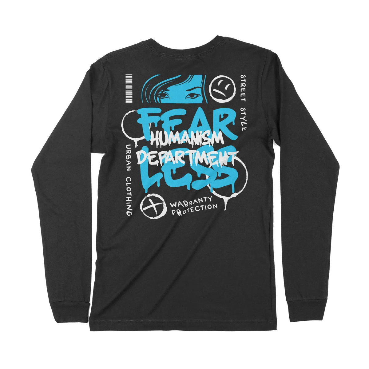 Fear Less | Dual Print | Long-Sleeve T-Shirt | Premium Quality Streetw Chroma Clothing