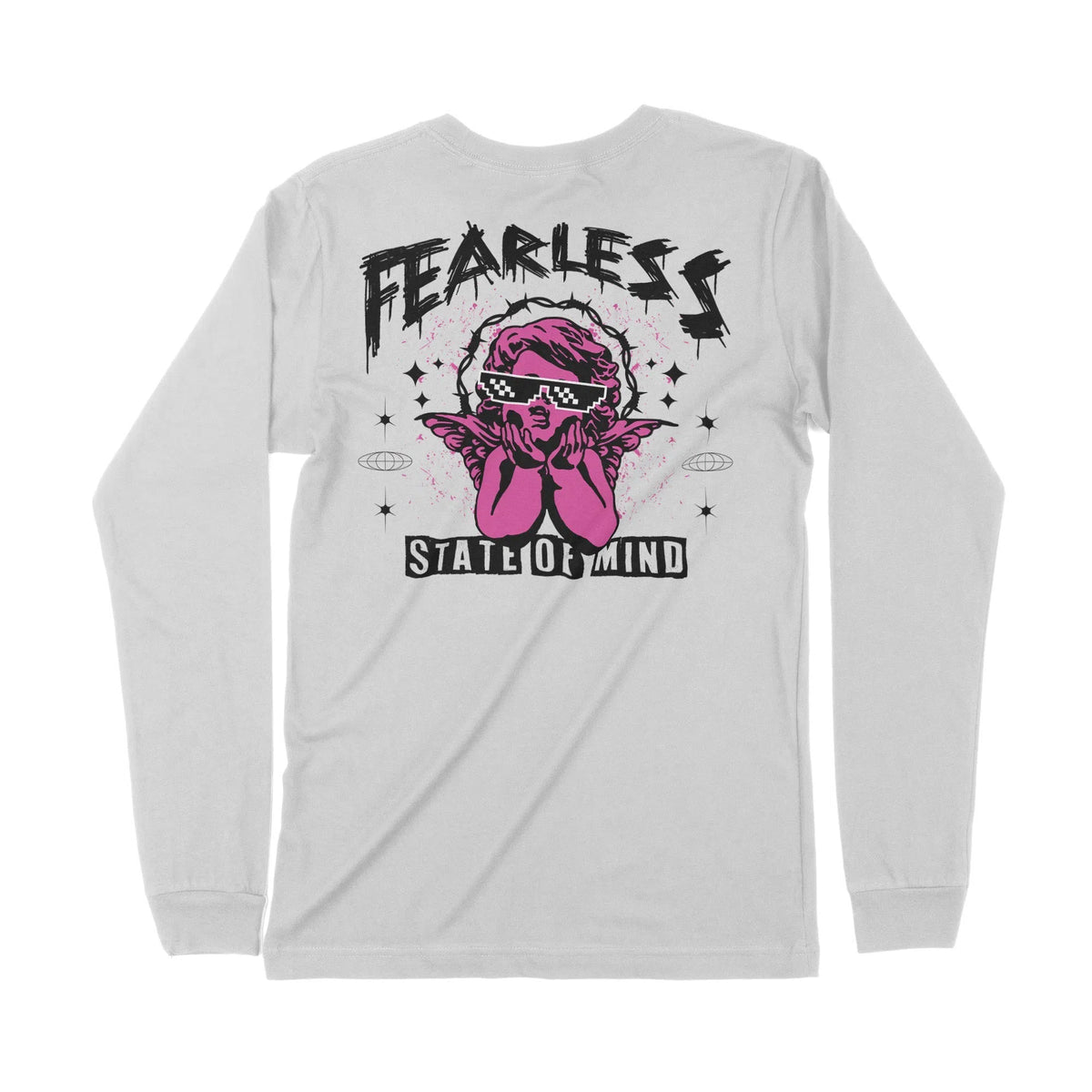 Fearless State Of Mind | Back Print | Long-Sleeve T-Shirt | Premium Qu Chroma Clothing