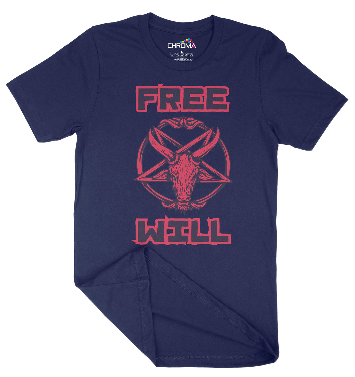 Free Will Pentagram Unisex Adult T-Shirt | Premium Quality Streetwear Chroma Clothing
