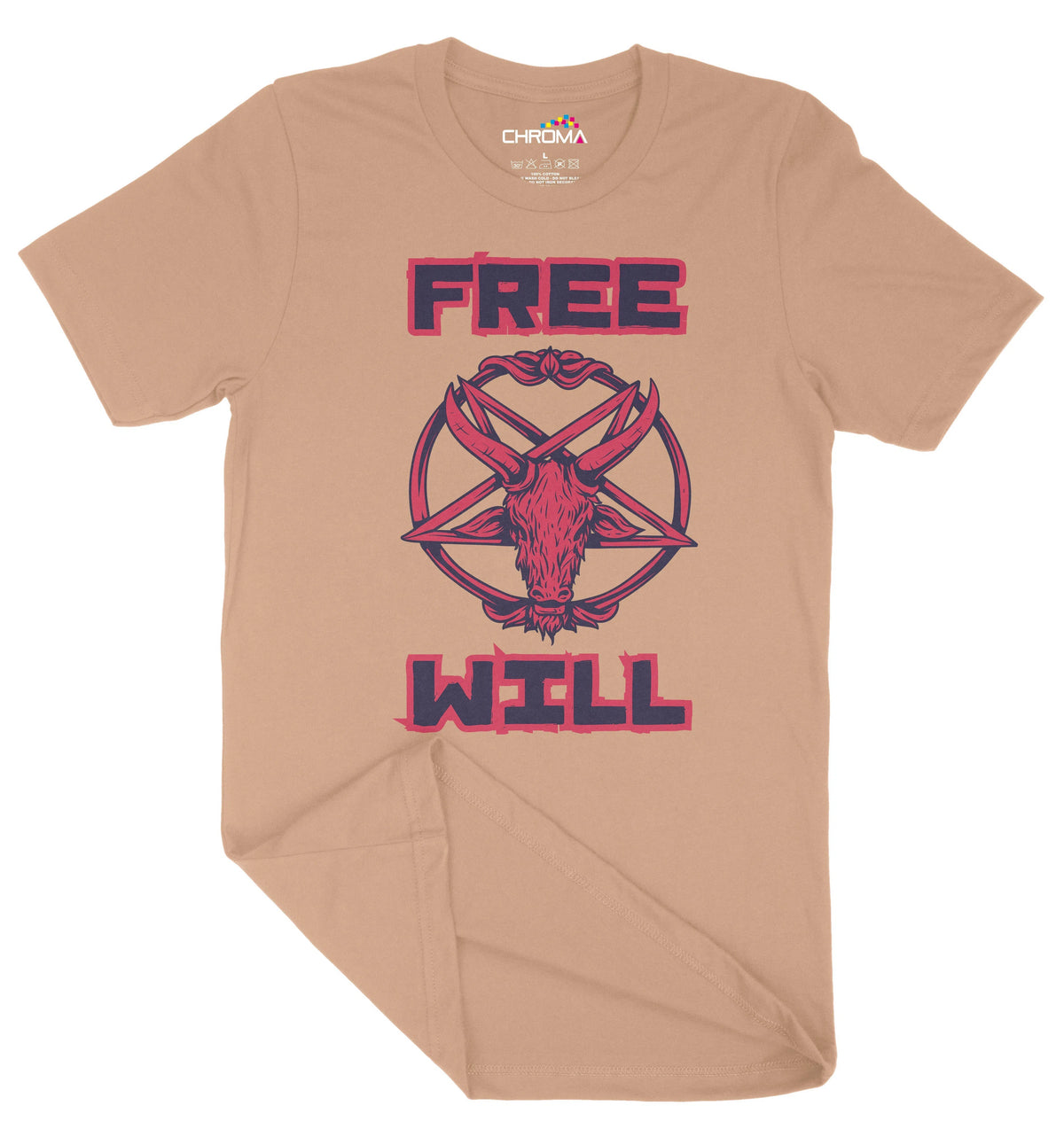 Free Will Pentagram Unisex Adult T-Shirt | Premium Quality Streetwear Chroma Clothing