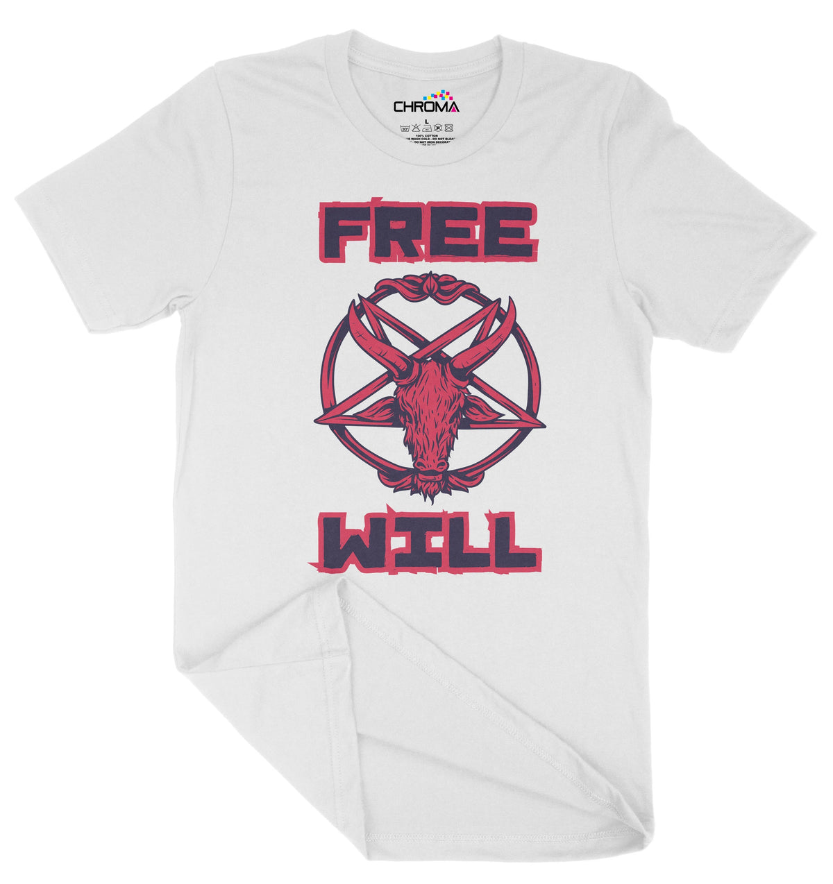 Free Will Pentagram Unisex Adult T-Shirt | Premium Quality Streetwear Chroma Clothing