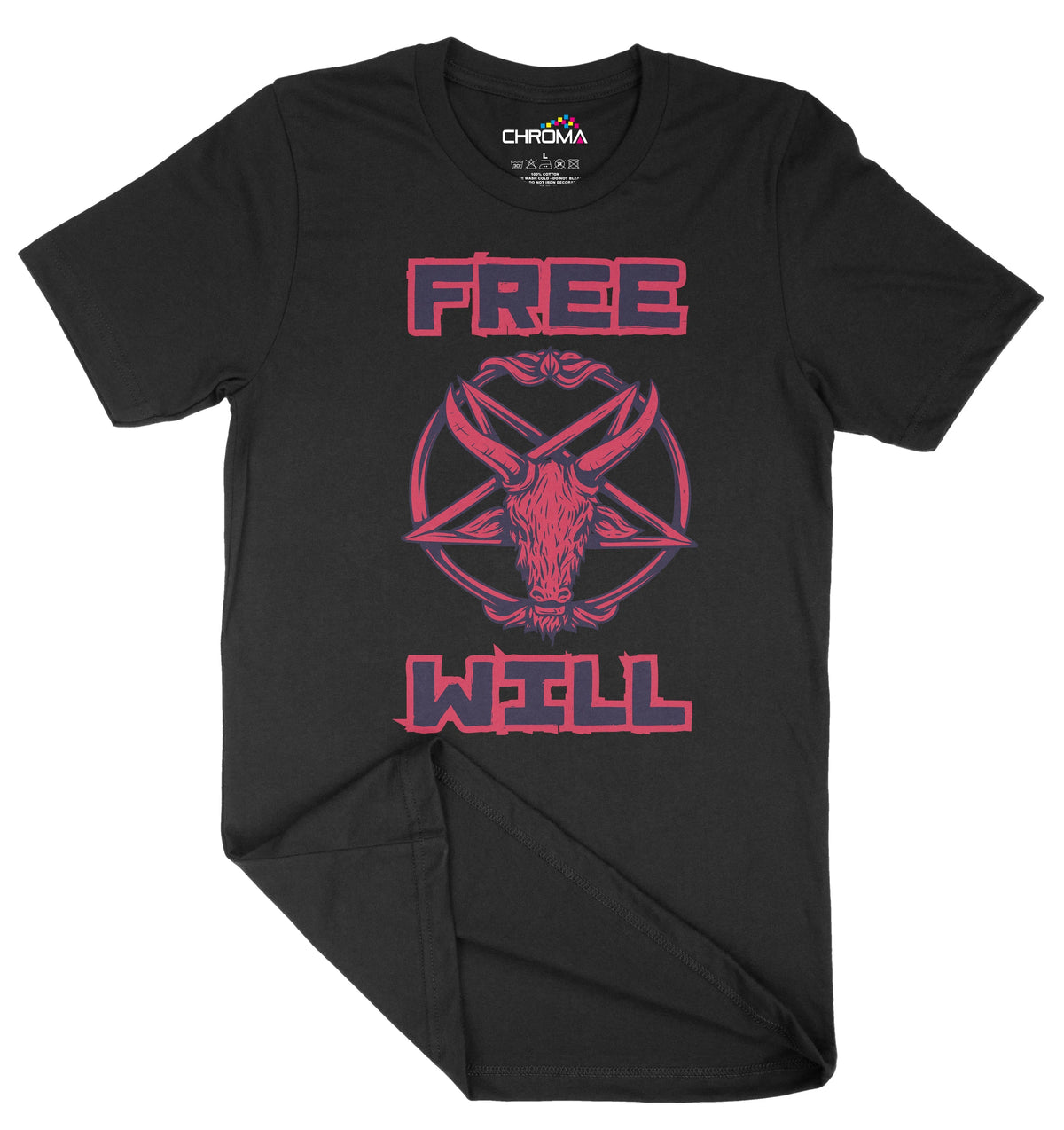Free Will Pentagram Unisex Adult T-Shirt | Premium Quality Streetwear Chroma Clothing