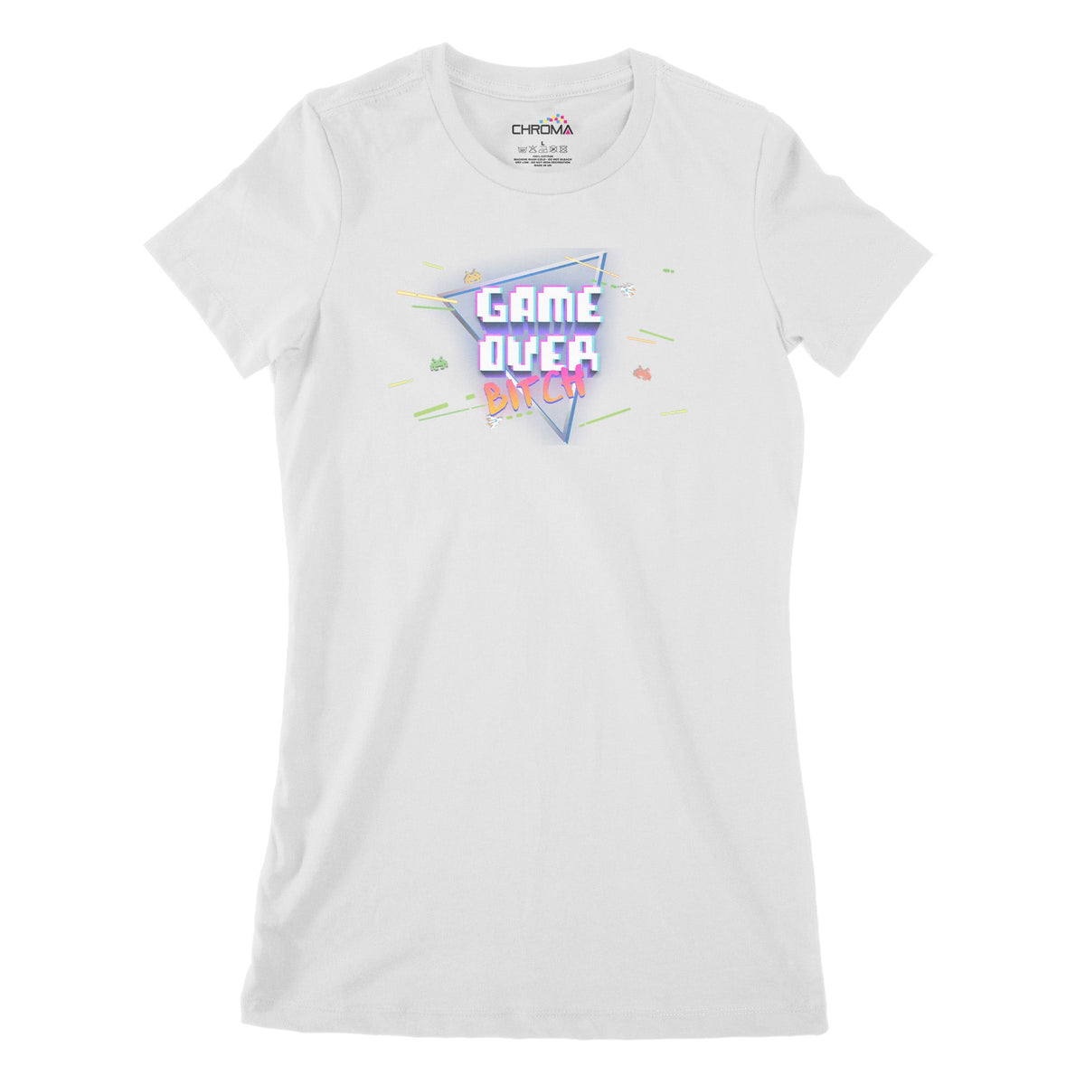 Game Over Bitch Women's Classic Fitted T-Shirt Chroma Clothing