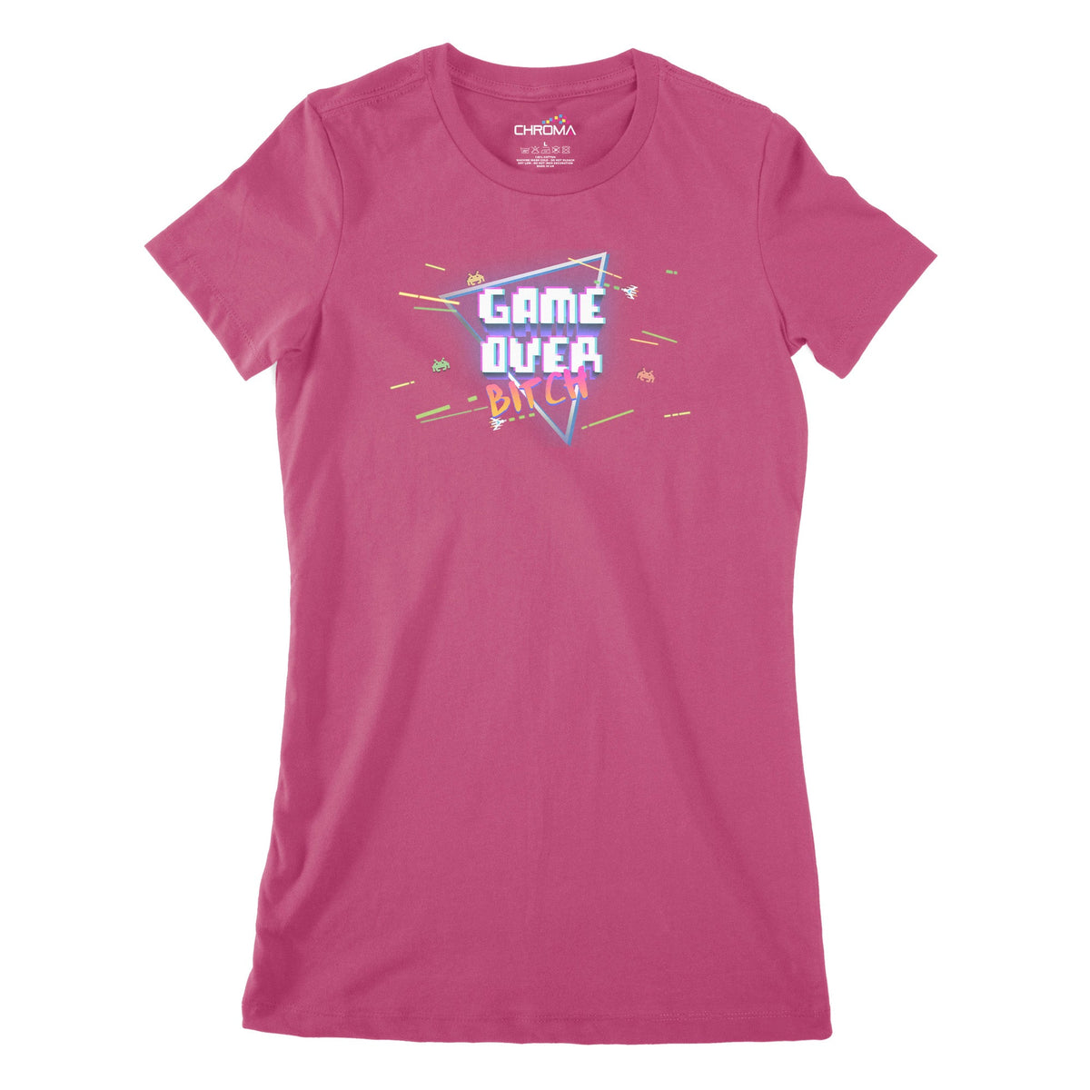 Game Over Bitch Women's Classic Fitted T-Shirt Chroma Clothing
