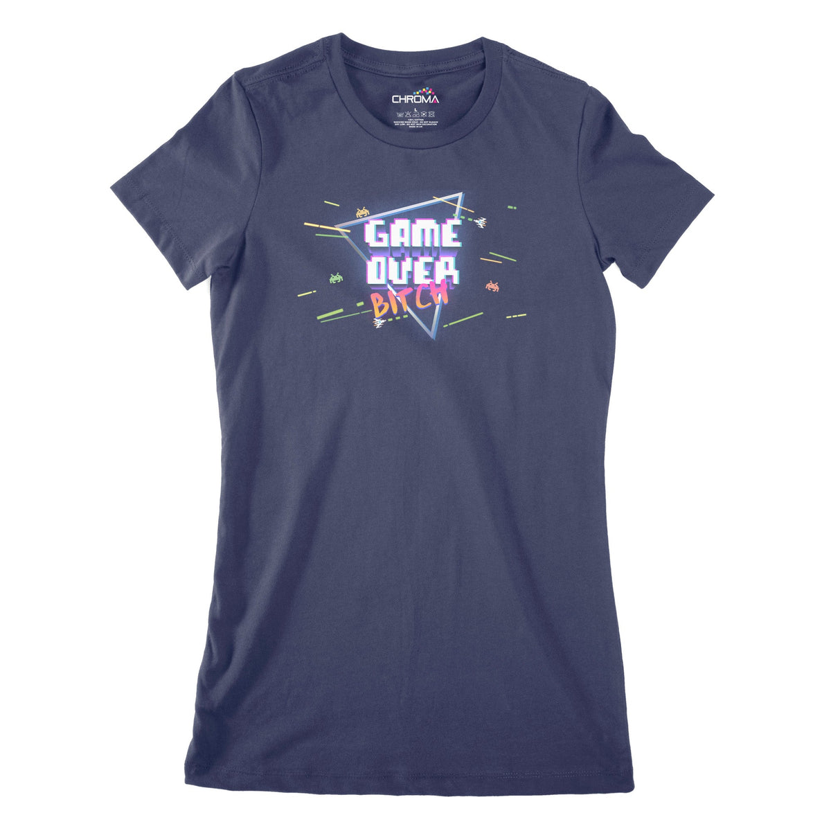 Game Over Bitch Women's Classic Fitted T-Shirt Chroma Clothing