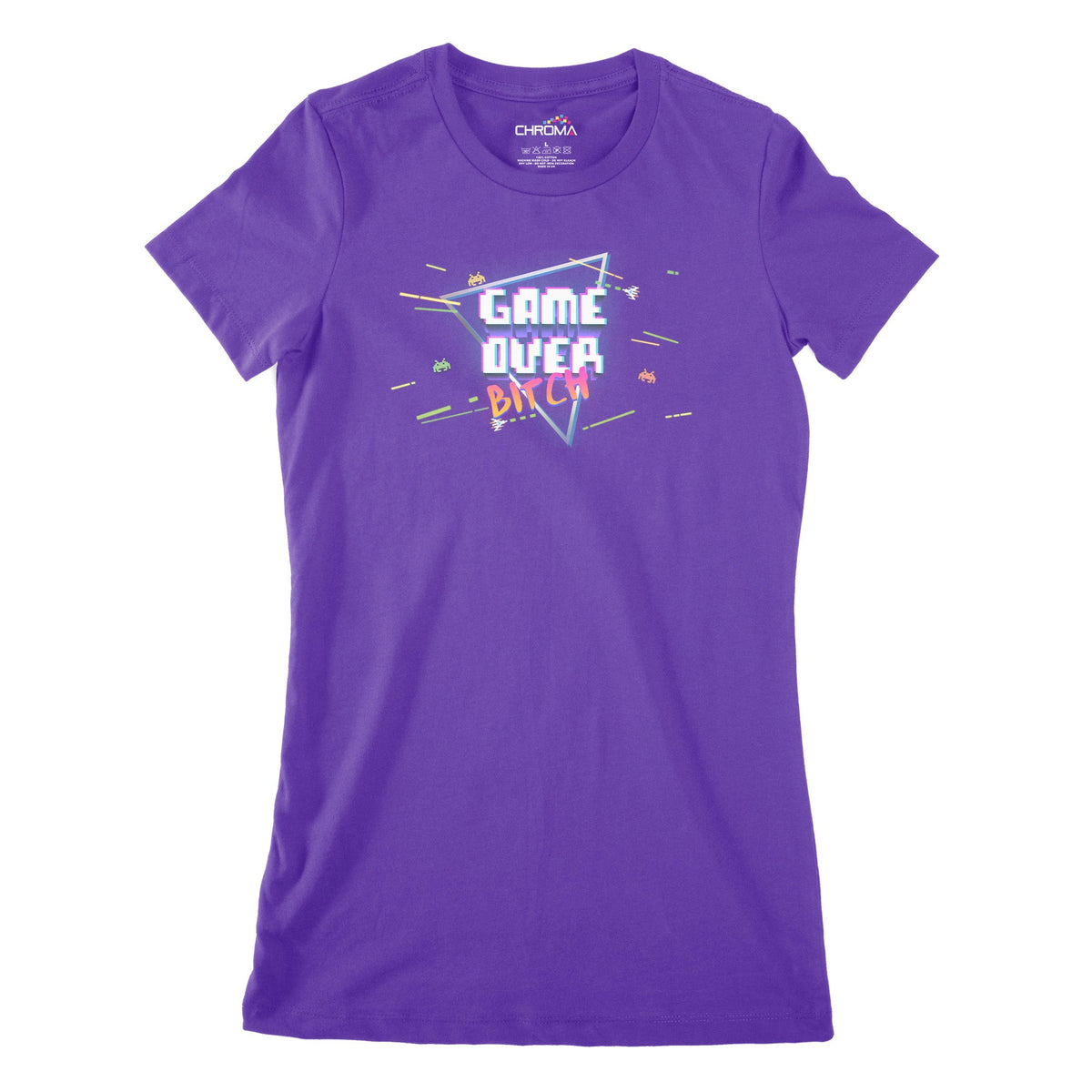 Game Over Bitch Women's Classic Fitted T-Shirt Chroma Clothing