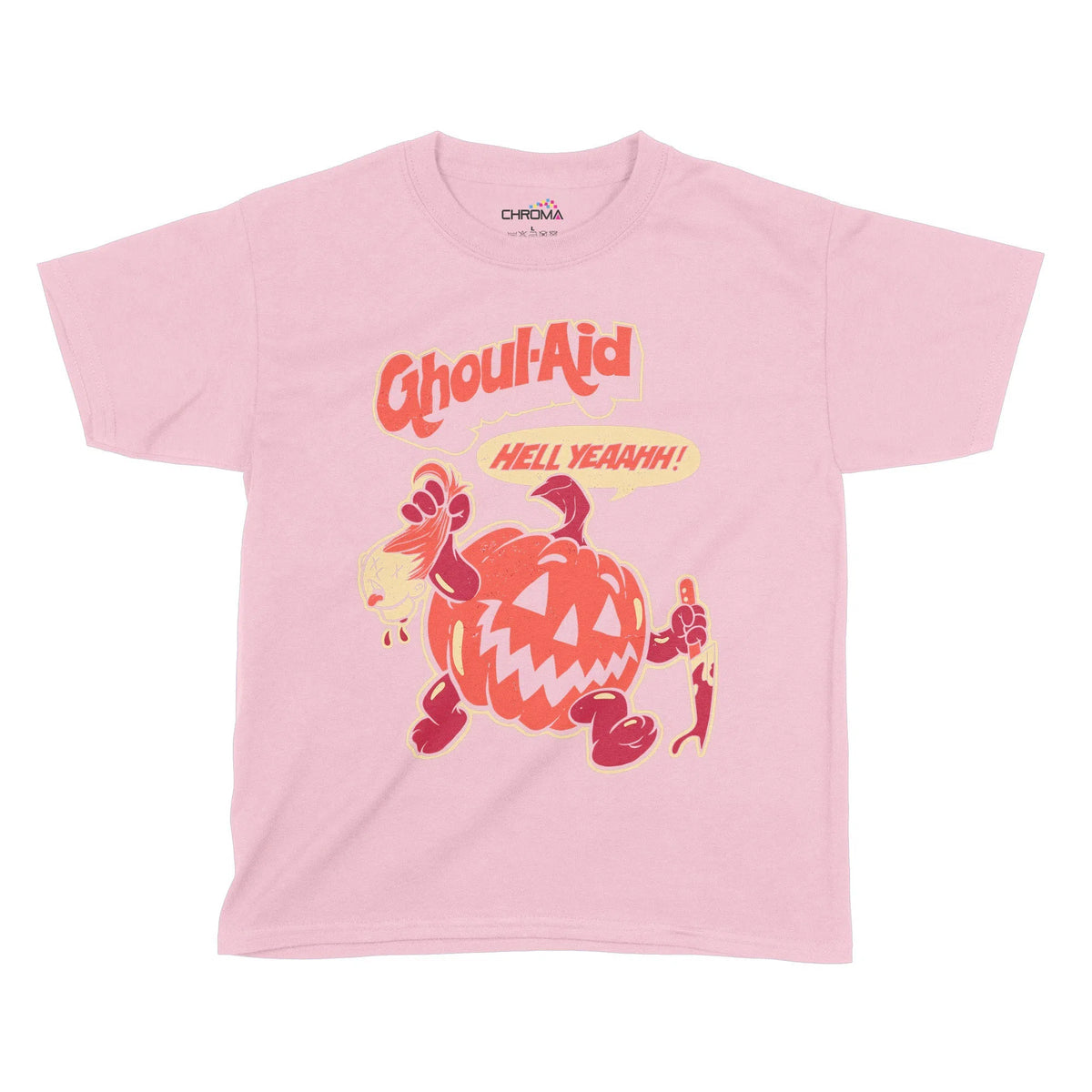 Ghoul-Aid Pumpkin Halloween Kids T-Shirt | Premium Halloween Clothing Chroma Clothing
