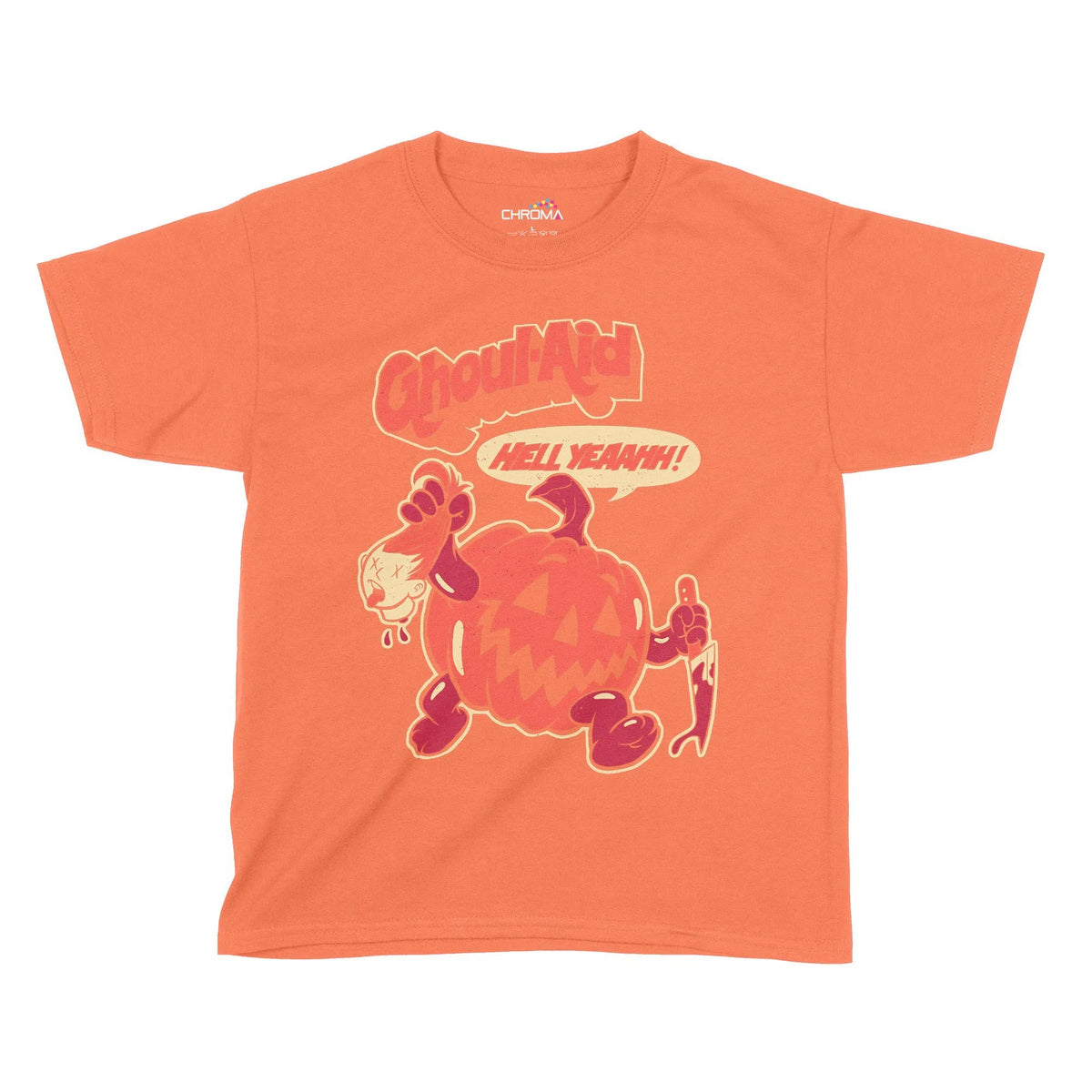 Ghoul-Aid Pumpkin Halloween Kids T-Shirt | Premium Halloween Clothing Chroma Clothing