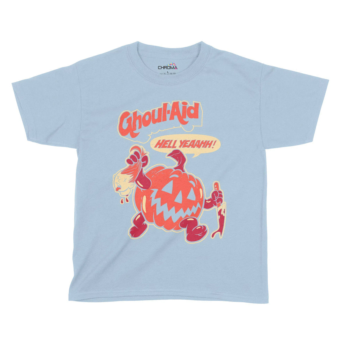 Ghoul-Aid Pumpkin Halloween Kids T-Shirt | Premium Halloween Clothing Chroma Clothing