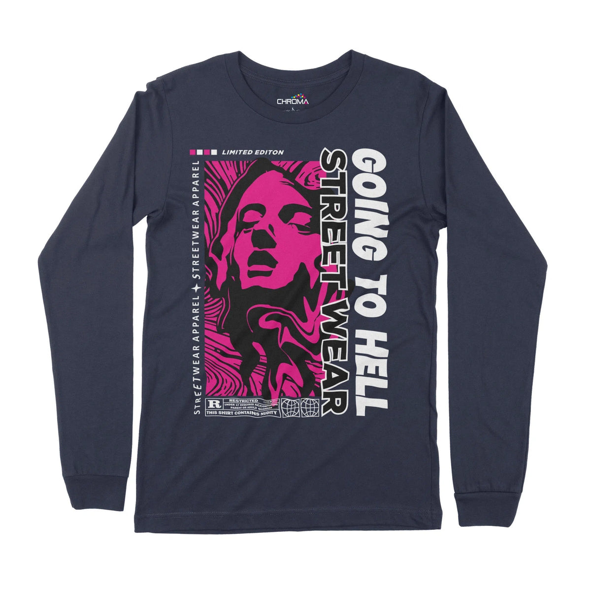 Going To Hell | Long-Sleeve T-Shirt | Premium Quality Streetwear Chroma Clothing