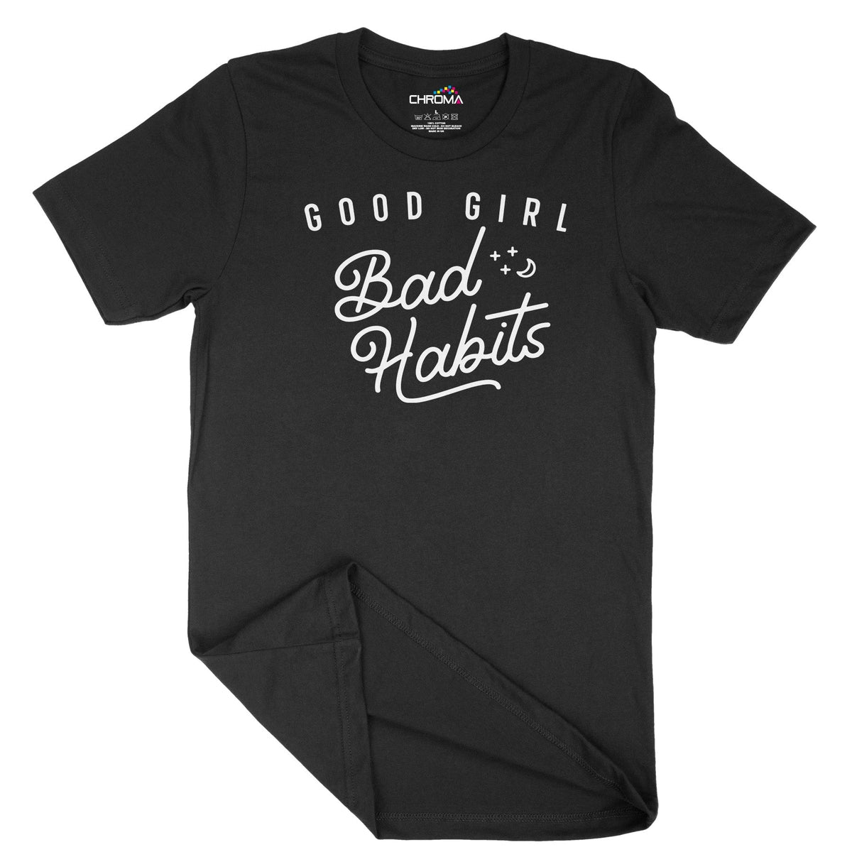 Good Girl Bad Habits Unisex Adult T-Shirt | Premium Halloween Clothing Chroma Clothing