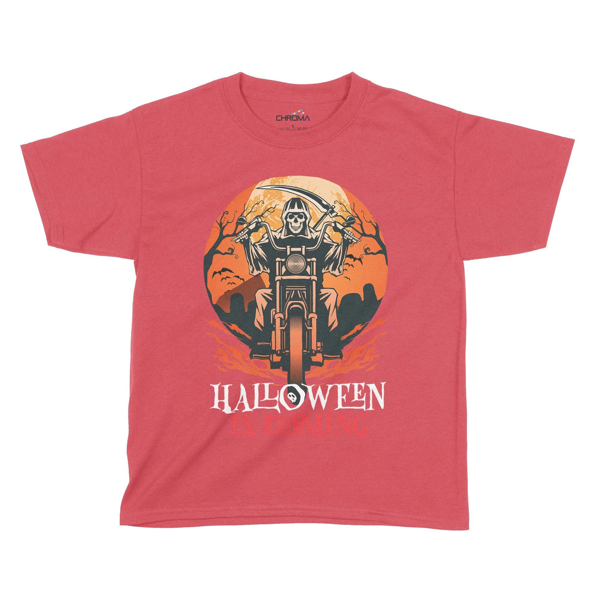 Halloween Is Coming Kids T-Shirt | Premium Halloween Clothing Chroma Clothing