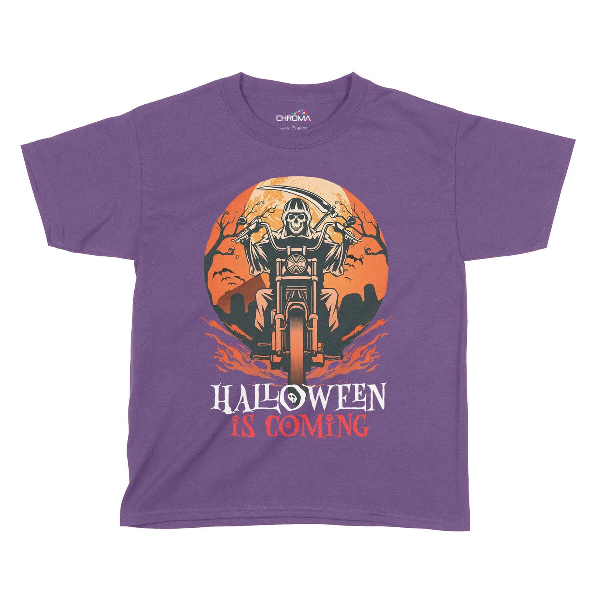 Halloween Is Coming Kids T-Shirt | Premium Halloween Clothing Chroma Clothing