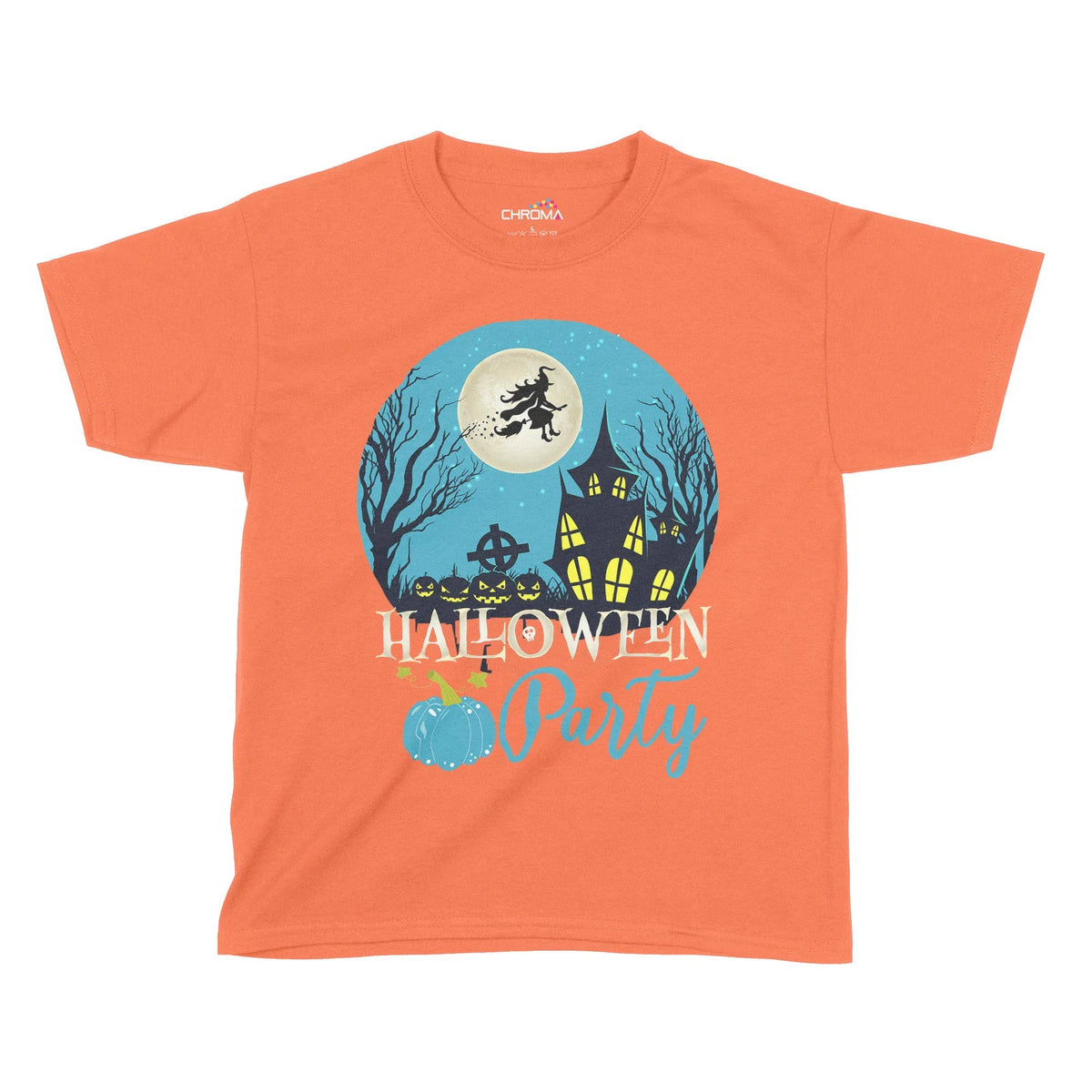 Halloween Pumpkin Party Kids T-Shirt | Premium Halloween Clothing Chroma Clothing
