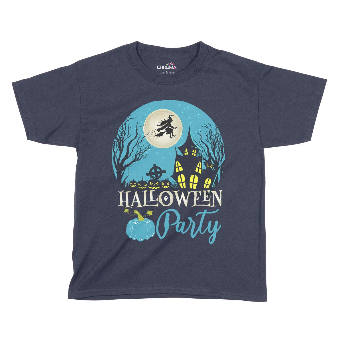 Halloween Pumpkin Party Kids T-Shirt | Premium Halloween Clothing Chroma Clothing