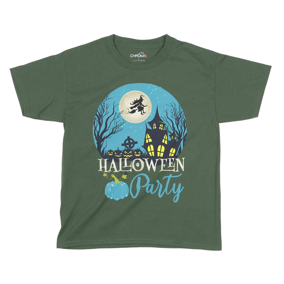 Halloween Pumpkin Party Kids T-Shirt | Premium Halloween Clothing Chroma Clothing