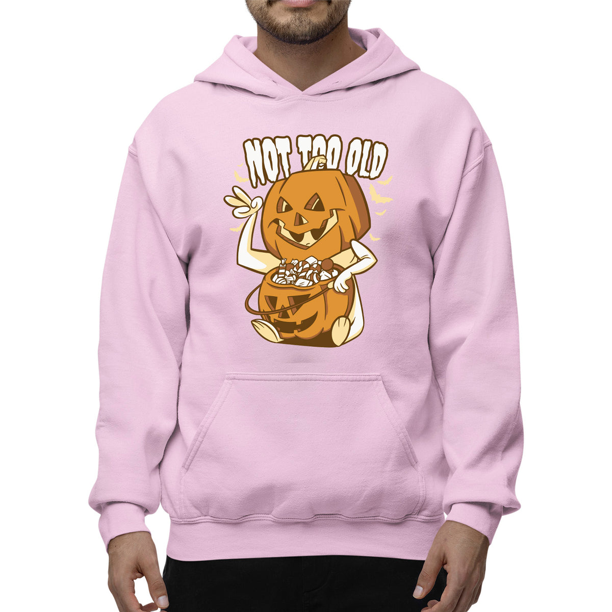 Not Too Old Pumpkin Unisex Adult Pullover Hoodie | Premium Halloween Clothing