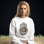 Hamsa Hand Evil Eye Unisex Adult Sweatshirt Chroma Clothing
