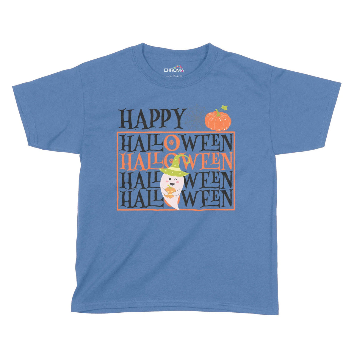 Happy Halloween Pumpkin Kids T-Shirt | Premium Halloween Clothing Chroma Clothing