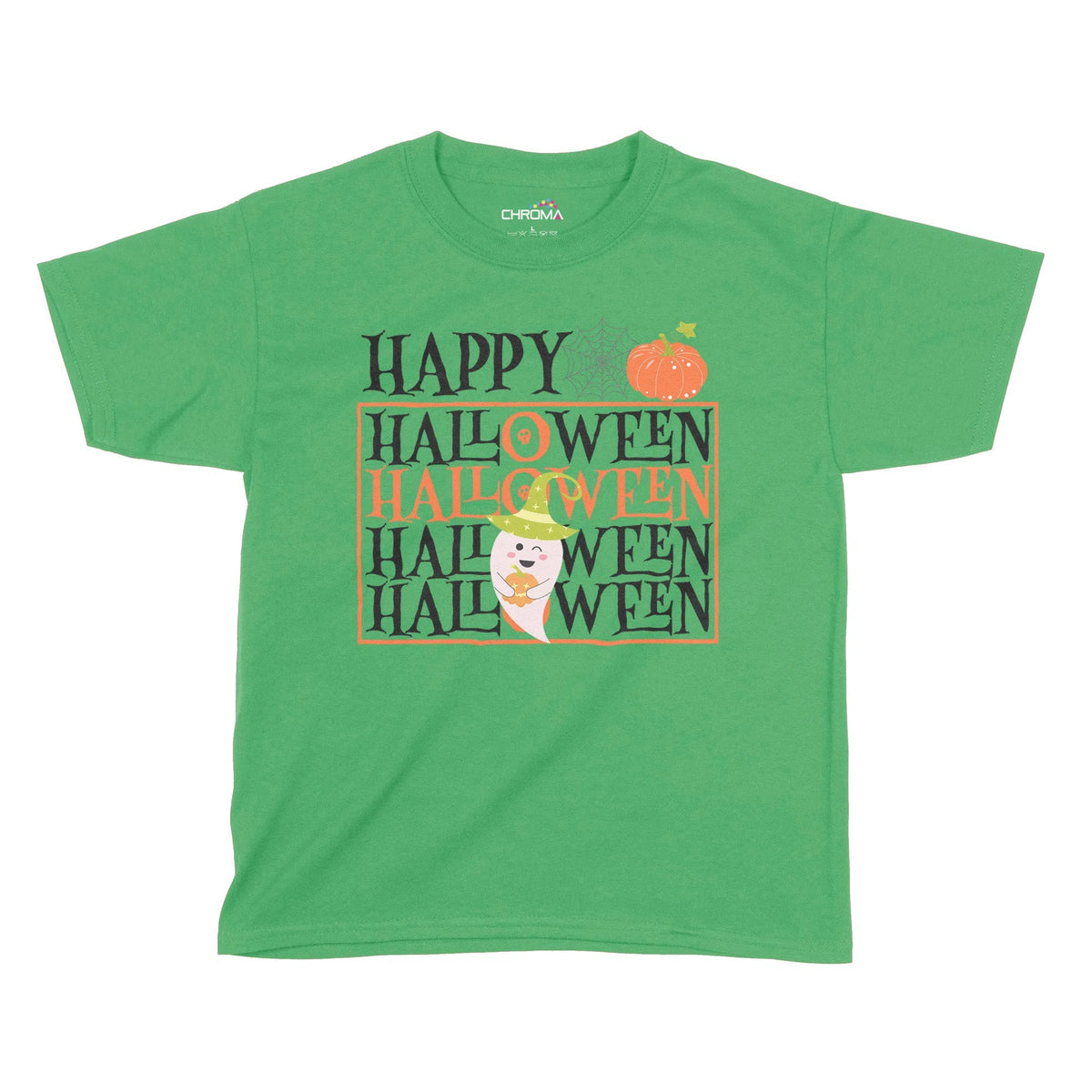 Happy Halloween Pumpkin Kids T-Shirt | Premium Halloween Clothing Chroma Clothing