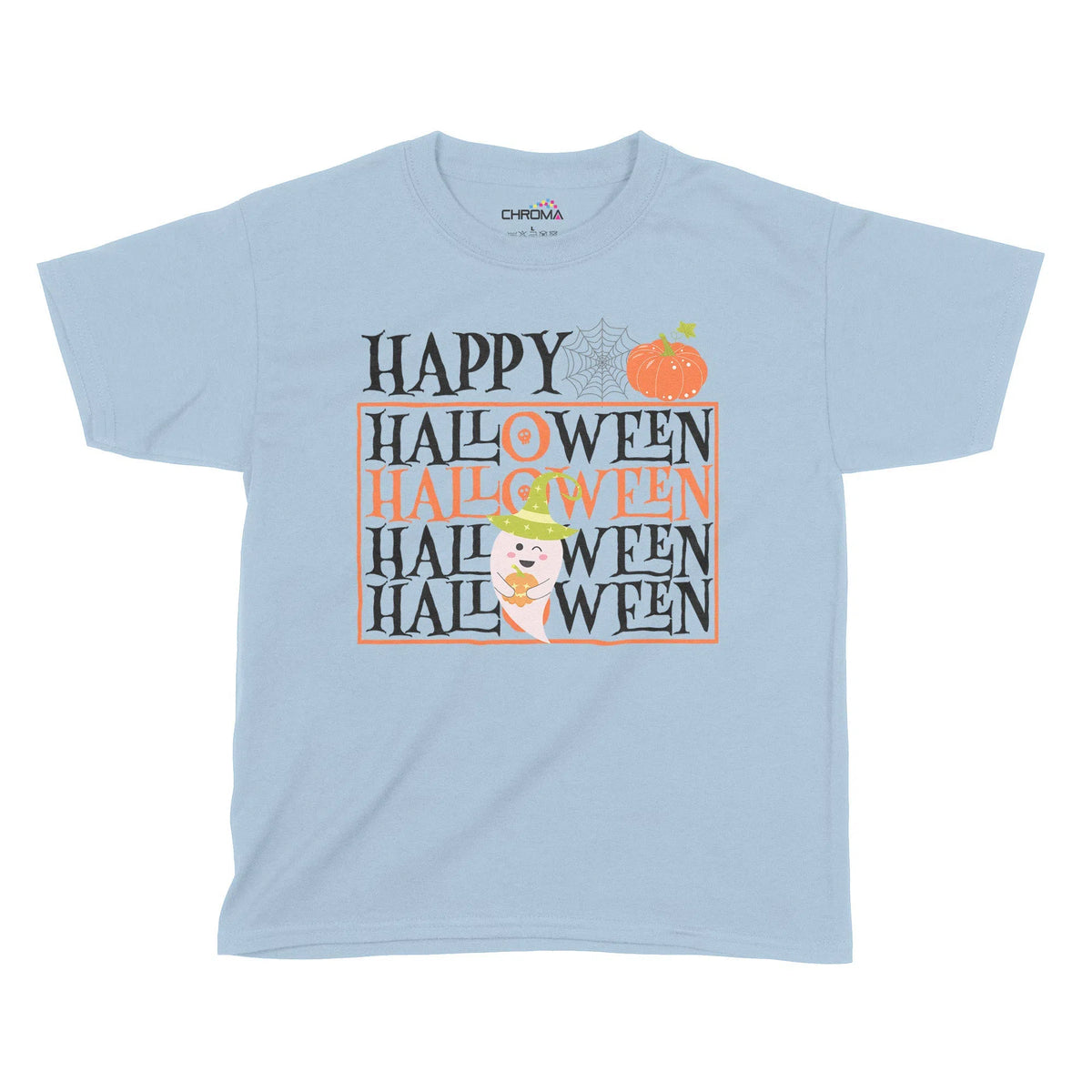 Happy Halloween Pumpkin Kids T-Shirt | Premium Halloween Clothing Chroma Clothing