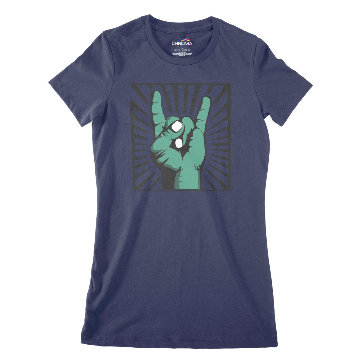 Heavy Metal Zombie Women's Classic Fitted T-Shirt | Premium HalloweenChroma Clothing