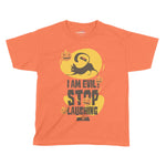 I Am Evil Stop Laughing Halloween Kids T-Shirt | Premium Halloween Clo Chroma Clothing
