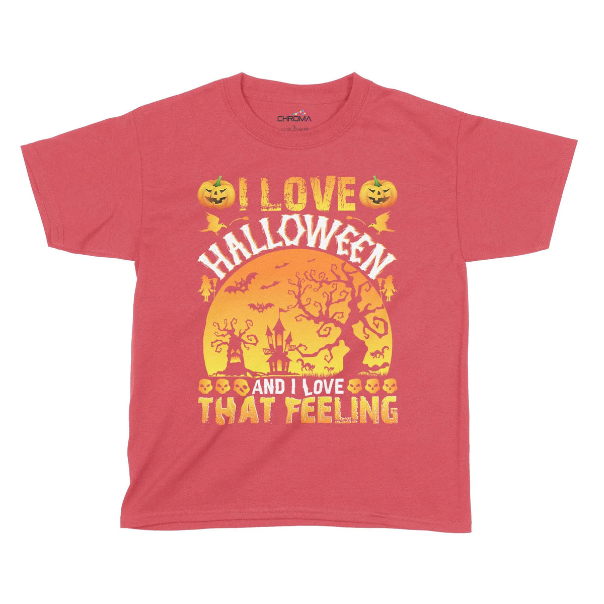 I Love Halloween Kids T-Shirt | Premium Halloween Clothing Chroma Clothing