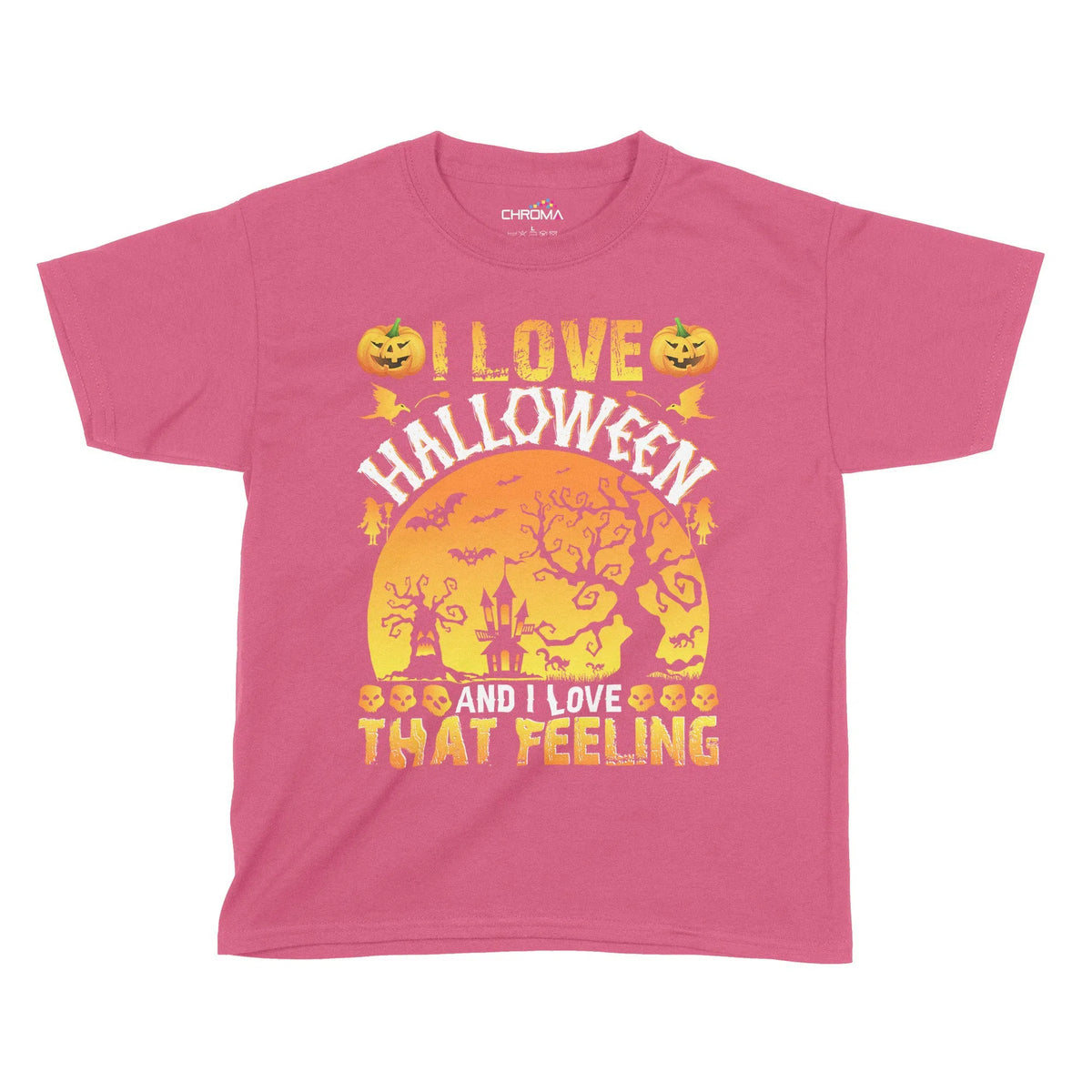 I Love Halloween Kids T-Shirt | Premium Halloween Clothing Chroma Clothing