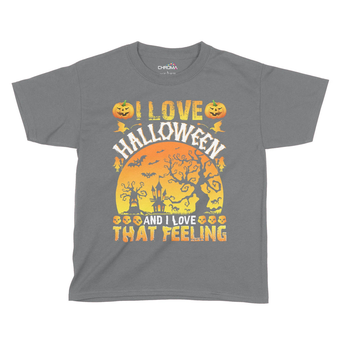 I Love Halloween Kids T-Shirt | Premium Halloween Clothing Chroma Clothing
