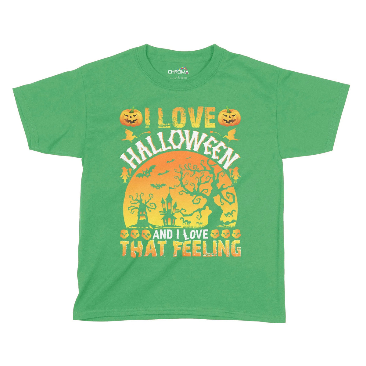 I Love Halloween Kids T-Shirt | Premium Halloween Clothing Chroma Clothing