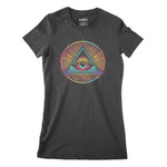 Illuminati Eye Of God Women's Classic Fitted T-Shirt Chroma Clothing