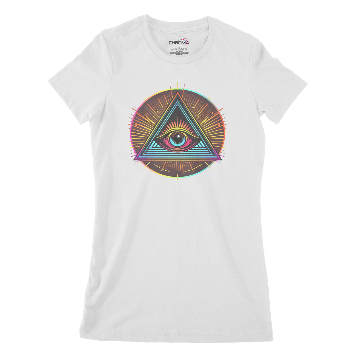 Illuminati Eye Of God Women's Classic Fitted T-Shirt Chroma Clothing