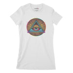 Illuminati Eye Of God Women's Classic Fitted T-Shirt Chroma Clothing