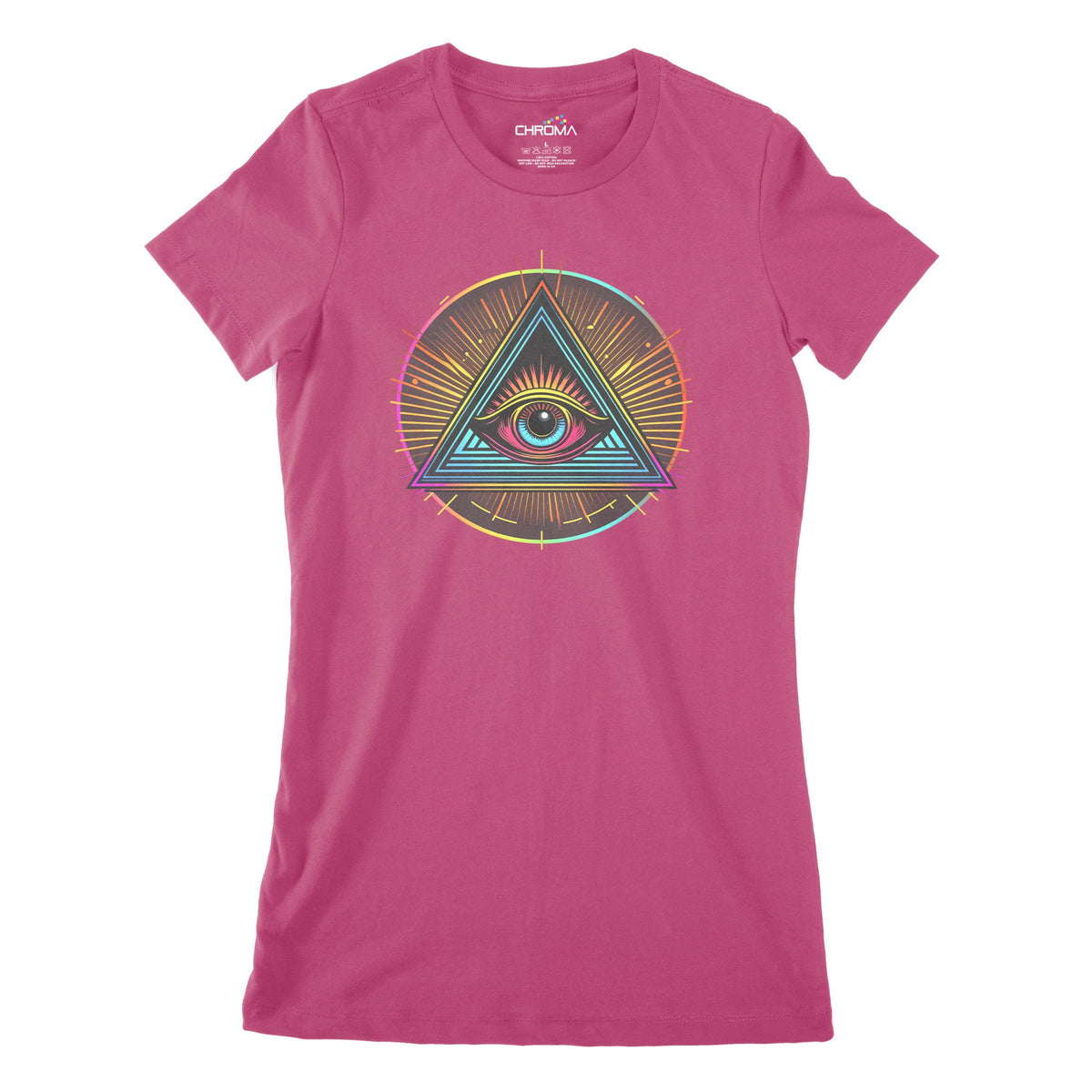 Illuminati Eye Of God Women's Classic Fitted T-Shirt Chroma Clothing