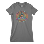 Illuminati Eye Of God Women's Classic Fitted T-Shirt Chroma Clothing