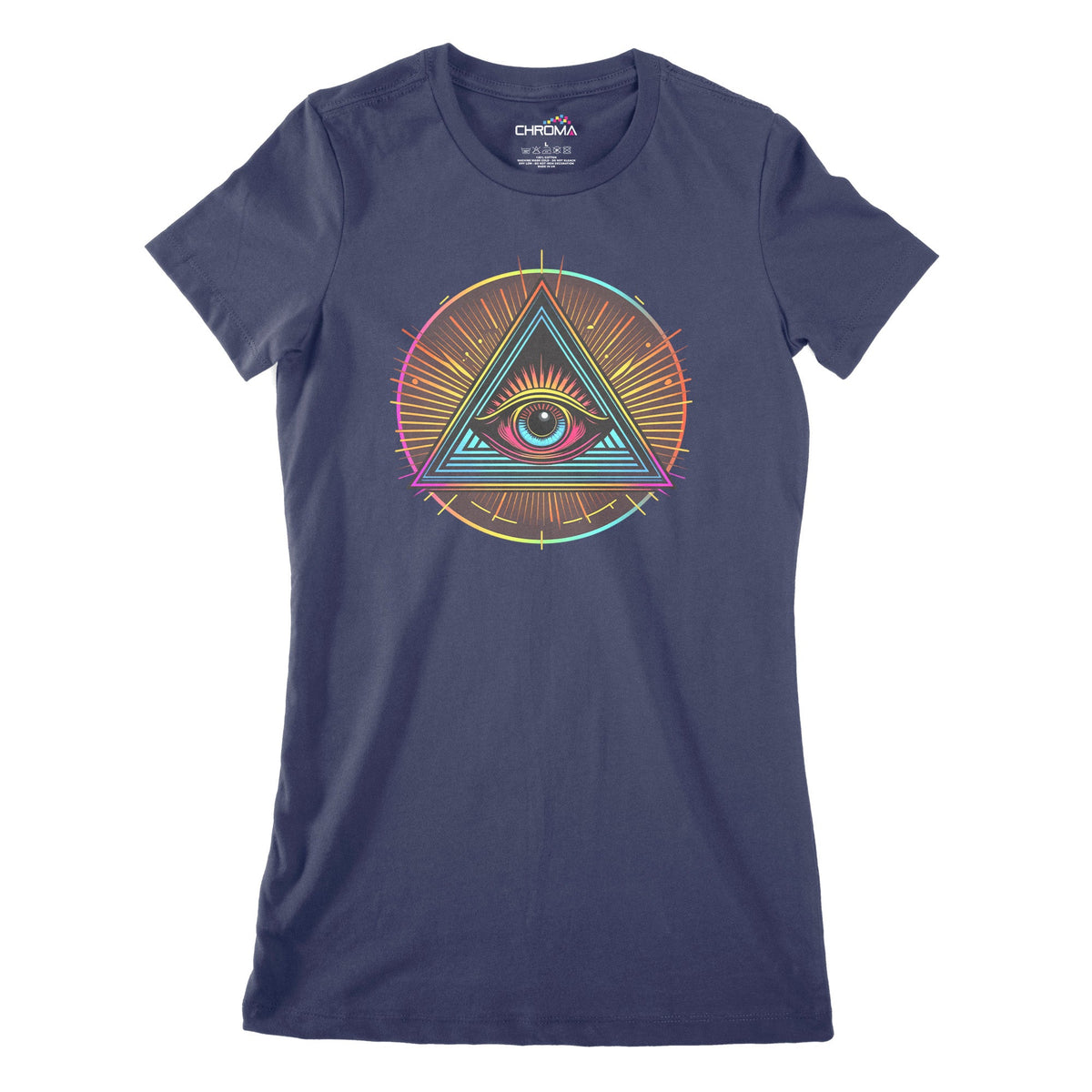 Illuminati Eye Of God Women's Classic Fitted T-Shirt Chroma Clothing