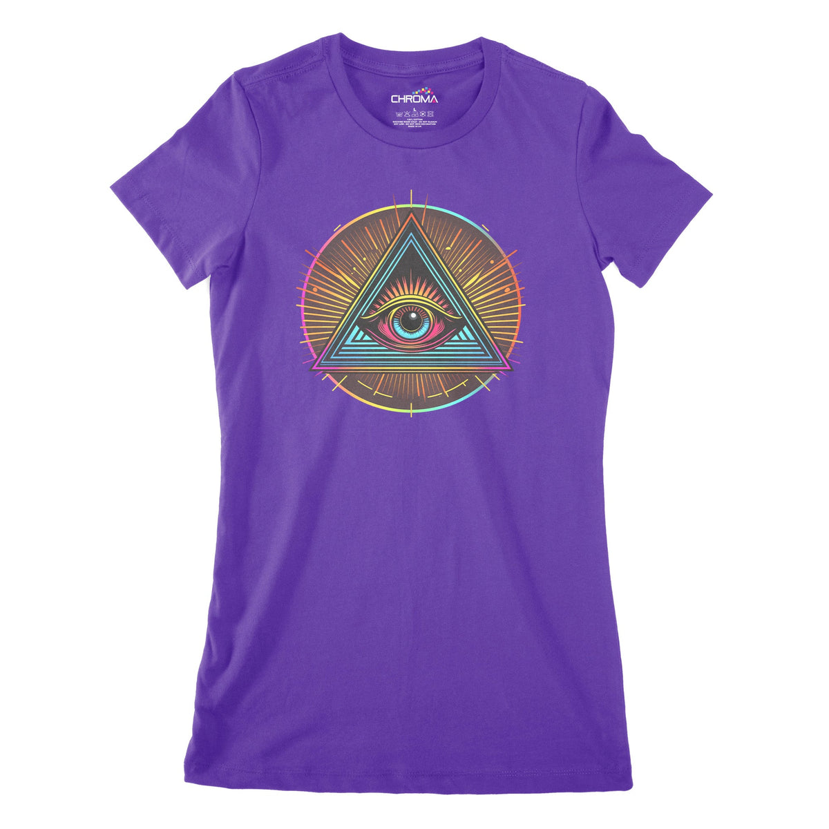 Illuminati Eye Of God Women's Classic Fitted T-Shirt Chroma Clothing