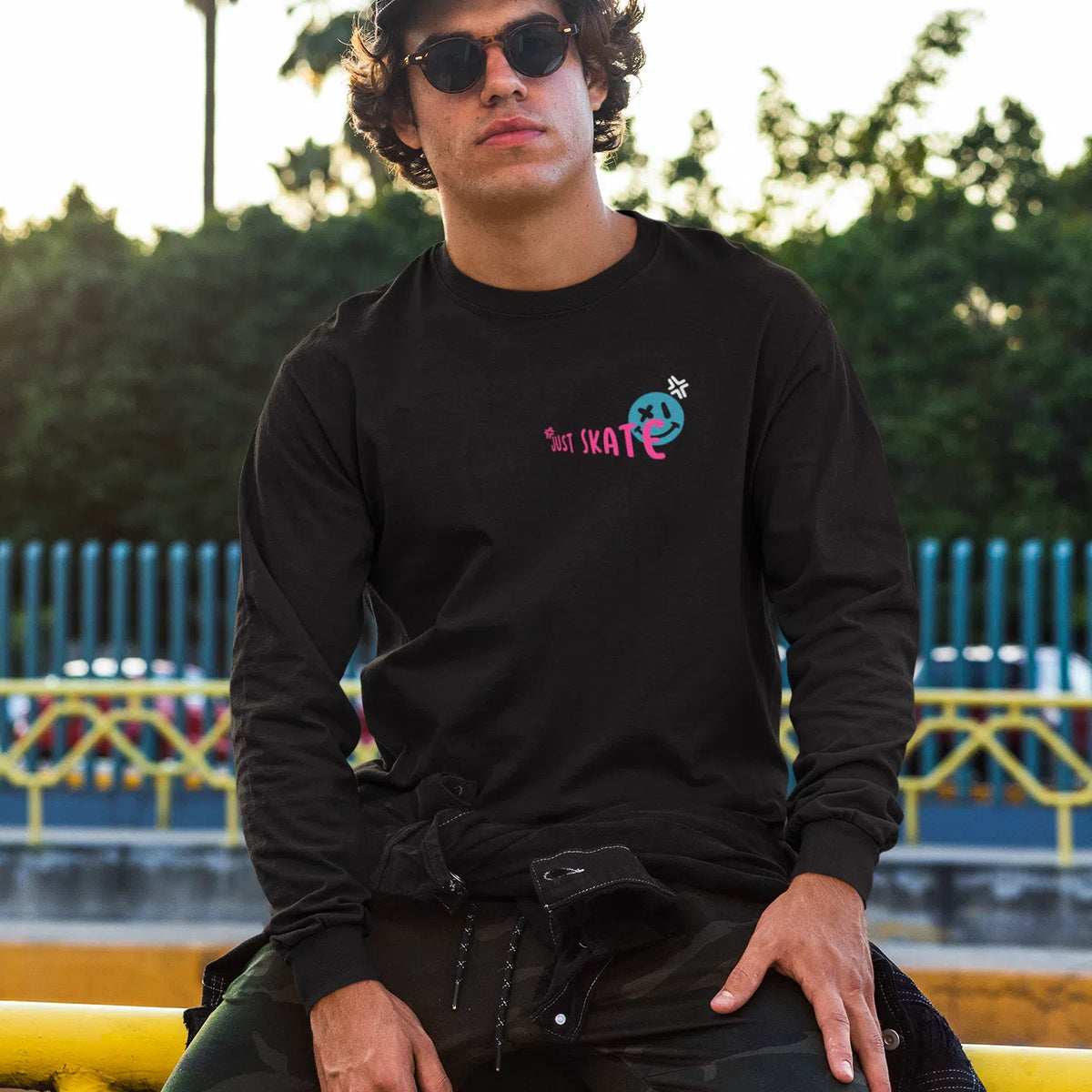Just Skate | Dual Print | Long-Sleeve T-Shirt | Premium Quality Street Chroma Clothing