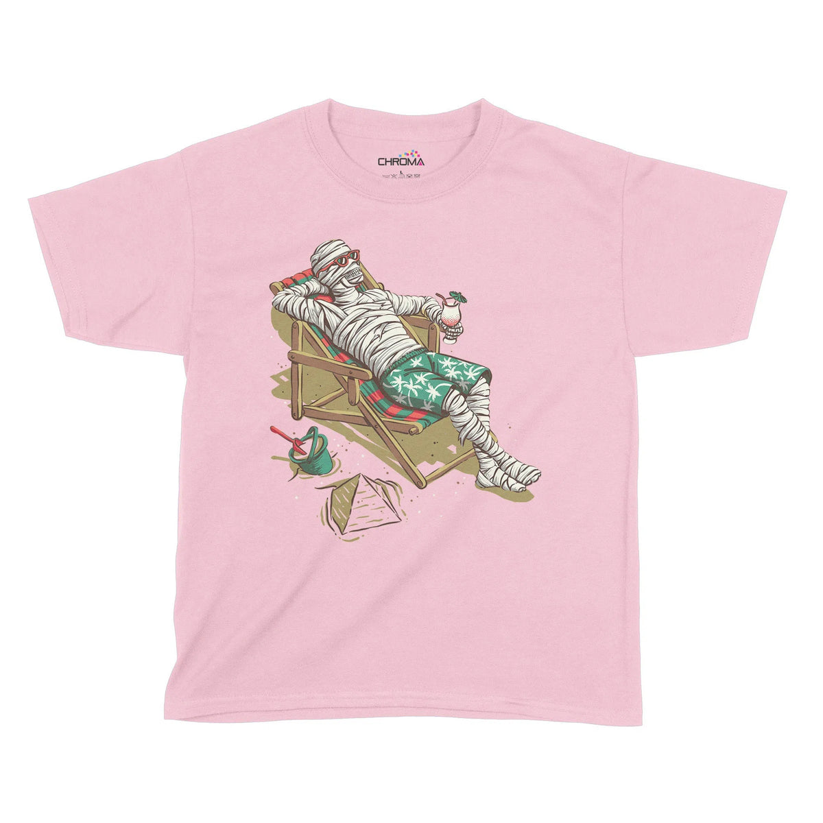 Laidback Mummy Halloween Kids T-Shirt | Premium Halloween Clothing Chroma Clothing