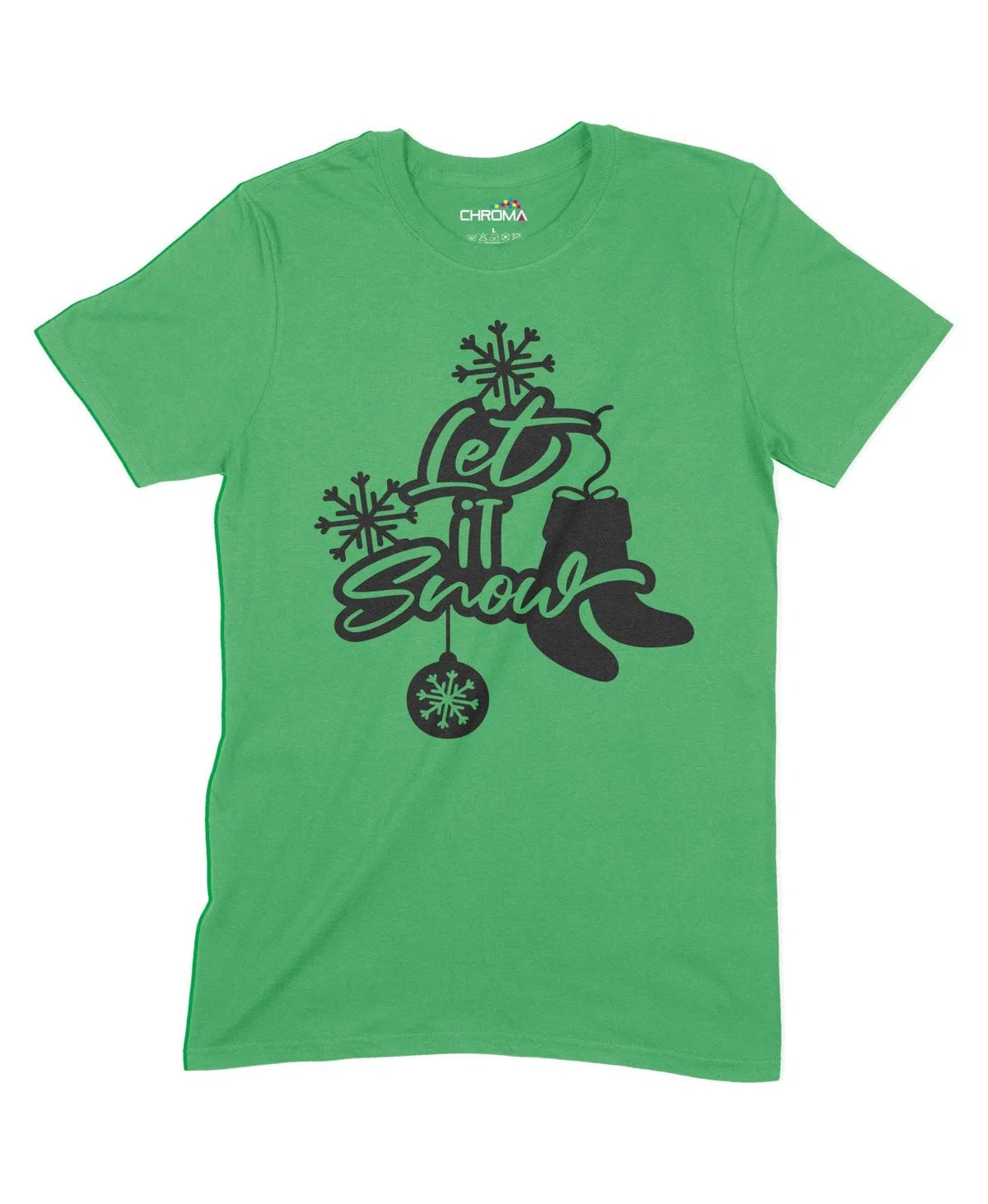 Let It Snow Unisex Adult T-Shirt Chroma Clothing