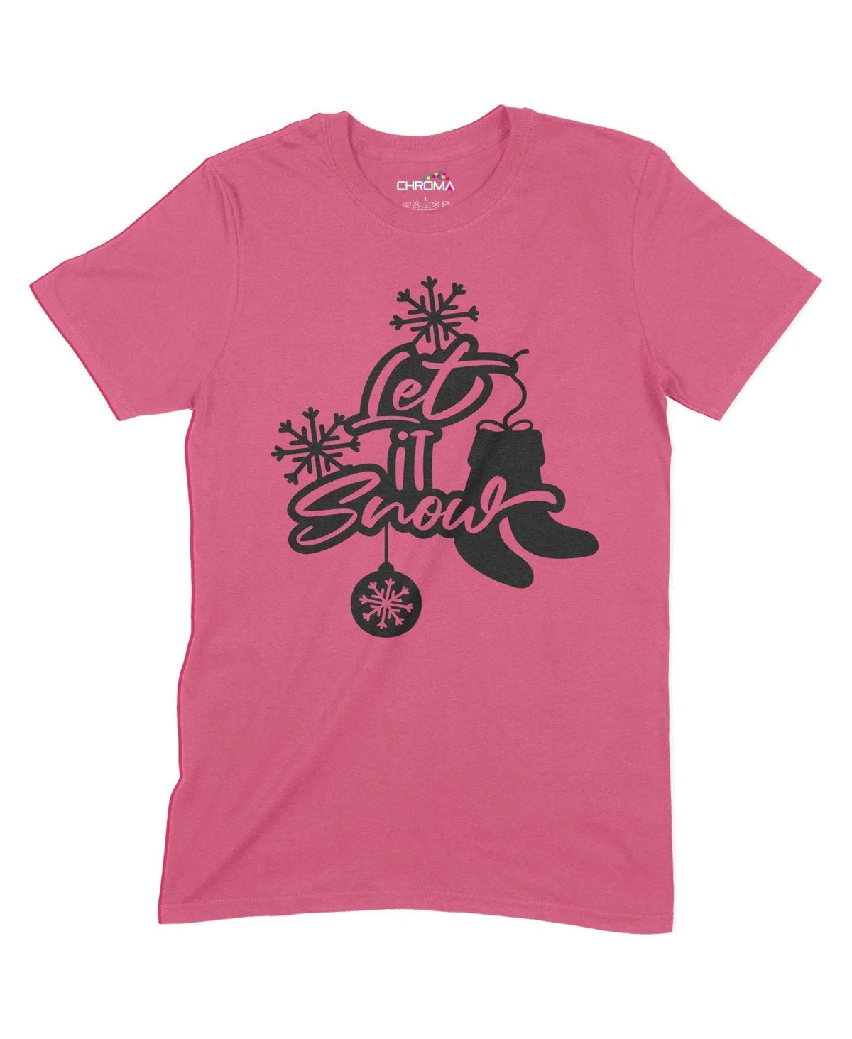 Let It Snow Unisex Adult T-Shirt Chroma Clothing