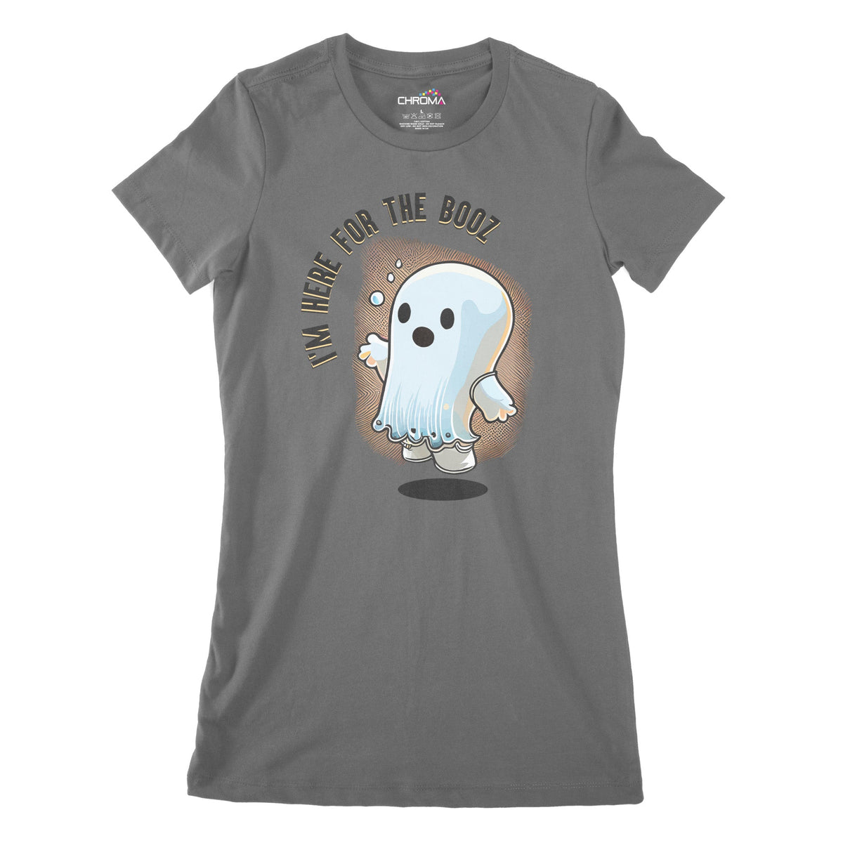 Little Ghost Here For The Boo's Women's Classic Fitted T-Shirt | Premi Chroma Clothing