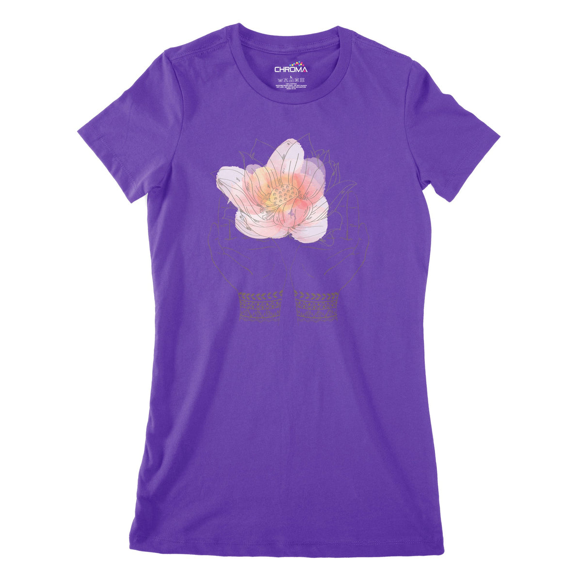 Lotus Yoga Women's Classic Fitted T-Shirt Chroma Clothing