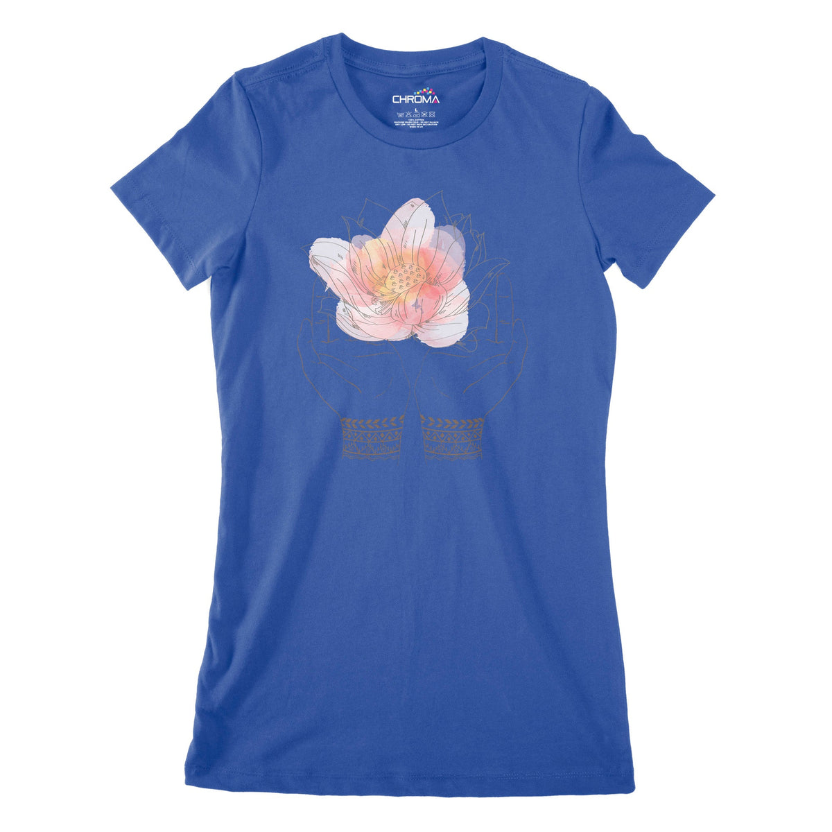 Lotus Yoga Women's Classic Fitted T-Shirt Chroma Clothing