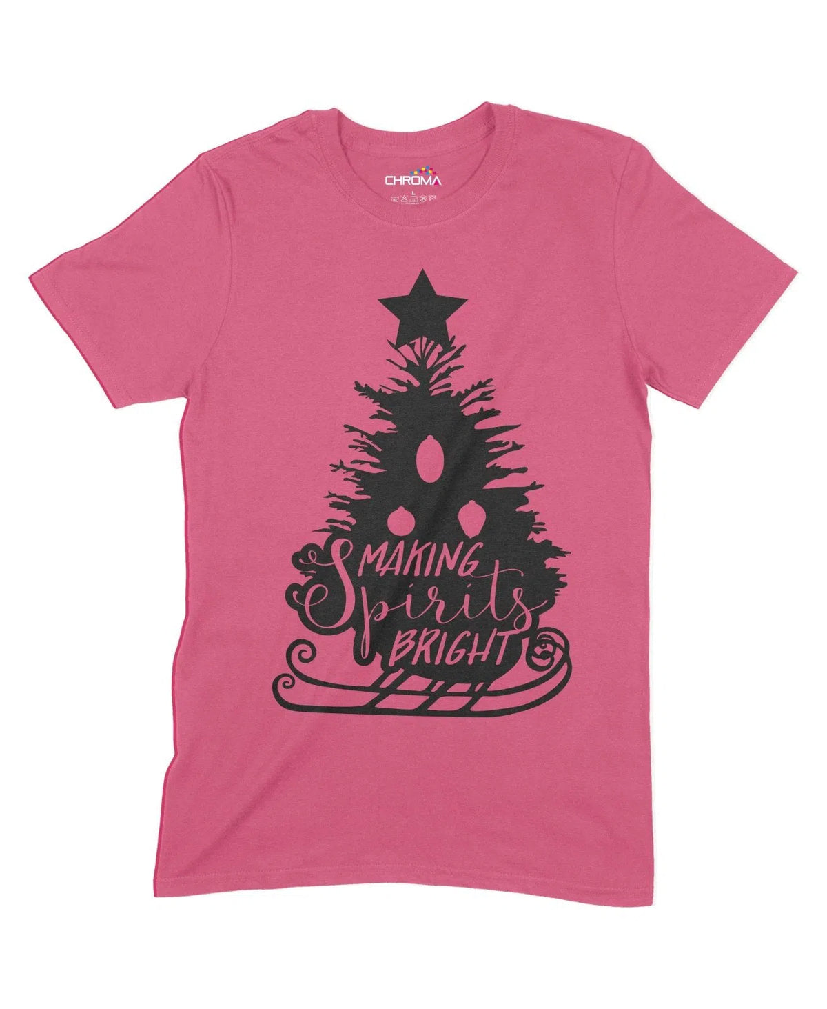 Making Spirits Bright Unisex Adult T-Shirt Chroma Clothing