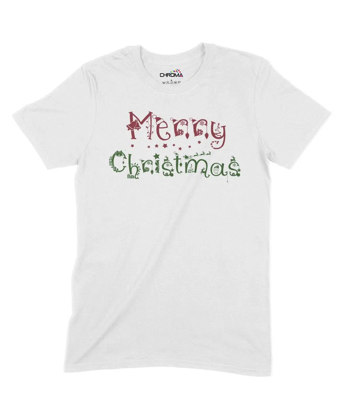 Merry Christmas Unisex Adult T-Shirt Chroma Clothing